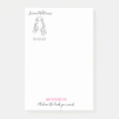 かわいいボホ結婚ヘアースタイル美容師フローラ ポストイット (正面)