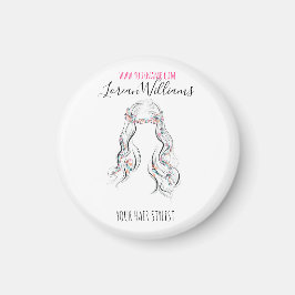 かわいいボホ結婚ヘアースタイル美容師フローラ マグネット