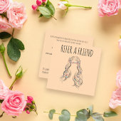 かわいいボホ結婚ヘアースタイル美容師フローラ 予約カード