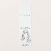 かわいいボホ結婚ヘアースタイル美容師フローラ 名刺 (外部フラット)