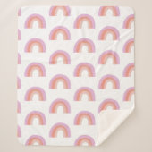 かわいいボホ虹のパタ絵画ーンの珊瑚紫 シェルパブランケット (正面)