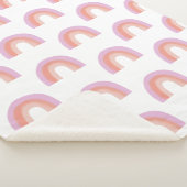 かわいいボホ虹のパタ絵画ーンの珊瑚紫 シェルパブランケット (3/4)