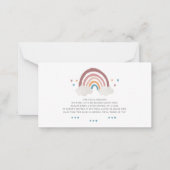 かわいいボホ虹の恋ハート本の赤ちゃんシャワー ノートカード (正面)