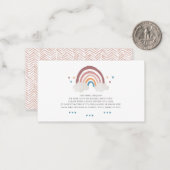 かわいいボホ虹の恋ハート本の赤ちゃんシャワー ノートカード (正面/裏面インサイチュ)