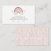 かわいいボホ虹の恋ハート本の赤ちゃんシャワー ノートカード (正面/裏面)