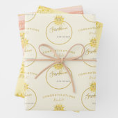 かわいいボホ虹の日差し赤ちゃんシャワー ラッピングペーパーシート (インサイチュ)