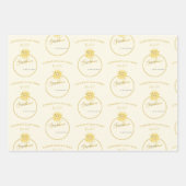 かわいいボホ虹の日差し赤ちゃんシャワー ラッピングペーパーシート (正面)