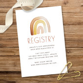 かわいいボホ虹の赤ちゃんシャワーギフト囲いカード 招待状
