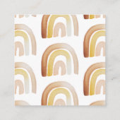 かわいいボホ虹ブックリクエスト赤ちゃんシャワーカード エンクロージャーカード (裏面)