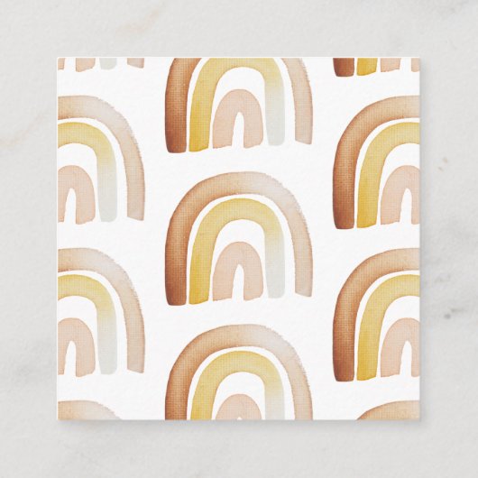 かわいいボホ虹ブックリクエスト赤ちゃんシャワーカード エンクロージャーカード (裏面)