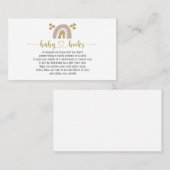 かわいいボホ虹ブックリクエスト赤ちゃんシャワーカード 名刺 (正面/裏面)