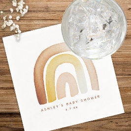 かわいいボホ虹男女兼用赤ちゃんシャワー スタンダードカクテルナプキン