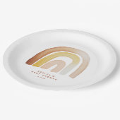 かわいいボホ虹男女兼用赤ちゃんシャワー ペーパープレート (アングル)