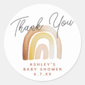 かわいいボホ虹男女兼用赤ちゃんシャワー ラウンドシール (正面)