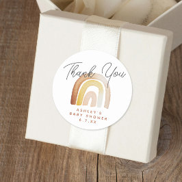 かわいいボホ虹男女兼用赤ちゃんシャワー ラウンドシール