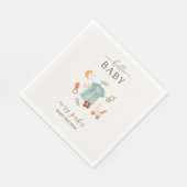 かわいいボホ赤ちゃん女の子の服ベビーシャワー スタンダードランチョンナプキン (角)