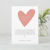 かわいいボホ赤面ピンクハート赤ちゃんシャワーありがとう サンキューカード (スタンド正面)