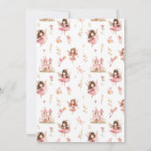 かわいいボホ赤面フェアリー最初の誕生日ガール 招待状 (裏面)