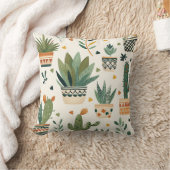 かわいいボホ鉢植え模様屋外 クッション (ブランケット)