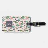 かわいいボモダンホサボテンの柄 ラゲッジタグ (正面横)