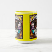 かわいいボーダーコリーのコーヒーマグ マグカップ (中央)