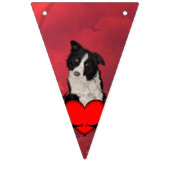 かわいいボーダーコリー バンティングフラッグ (第2の旗)