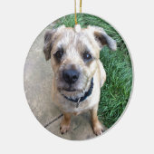 かわいいボーダーテリア セラミックオーナメント (左)