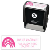 かわいいボーホレインボーアドレス セルフインキングスタンプ (インサイチュ)