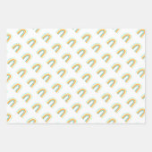 かわいいボーホレインボースケッチラッピング紙シート ラッピングペーパーシート (正面)