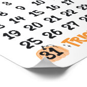 かわいいボーホー ハロウィン カウントダウン ポスター (角)