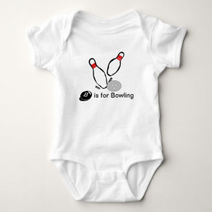 かわいいボーリングの子供のTシャツ ベビーボディスーツ