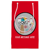 かわいいボーリングストライクパーティー スモールペーパーバッグ (正面)