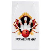 かわいいボーリングパーティースポーツバッグ スモールペーパーバッグ (裏面)