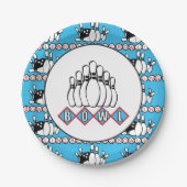 かわいいボーリングパーティー紙プレート ペーパープレート (正面)