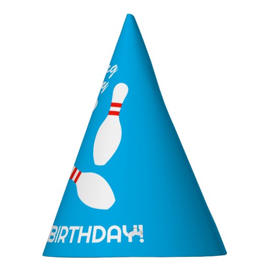 かわいいボーリング誕生日パーティー帽子とカスタム文字 パーティーハット (右)