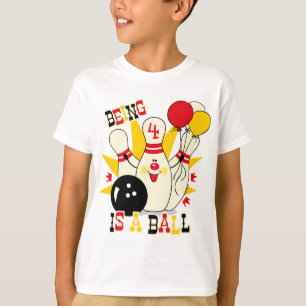 かわいいボーリング・ピンの誕生日のワイシャツ Tシャツ