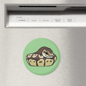 かわいいボールパイソンペットスネークスケッチ冷蔵庫用マグネット マグネット (インサイチュ (食洗機))