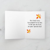 かわいいボ日本のブテール猫おめでとうカード カード (内部)