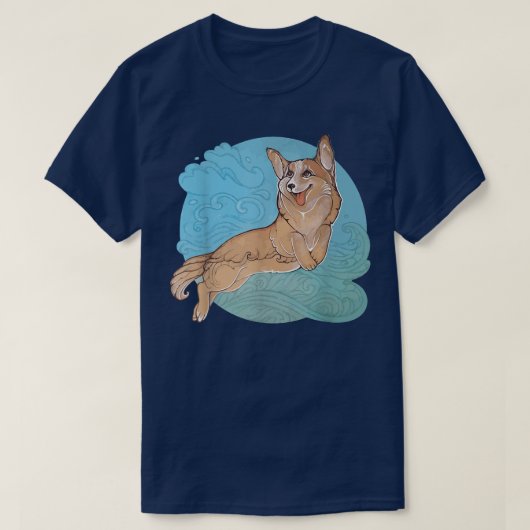 かわいいポケットウェルシュコーギー Tシャツ (デザイン正面)