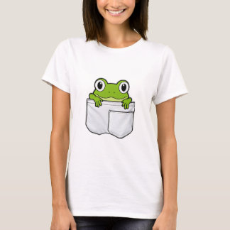 かわいいポケットカエル Tシャツ