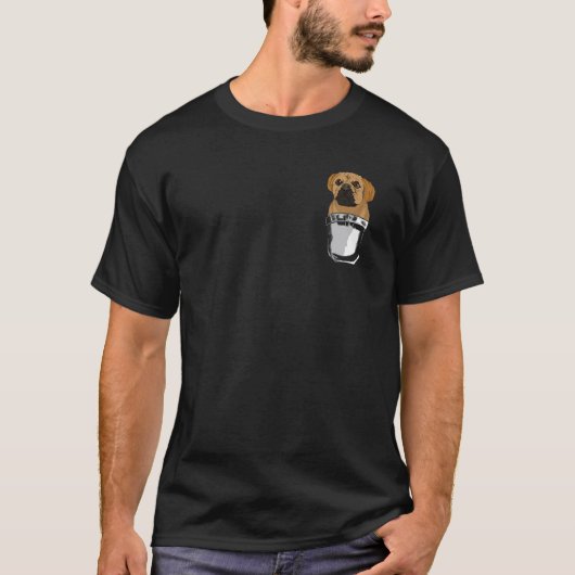 かわいいポケットパグル 犬 ペットのオーナー Tシャツ (正面)
