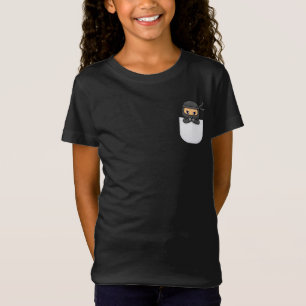 かわいいポケット忍者Iベクトルデザイン Tシャツ