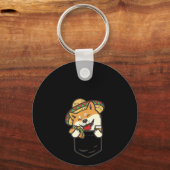 かわいいポケット柴犬メキシコドッグタコテキーラ キーホルダー (正面)