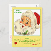 かわいいポストカードにサンタクロースからの手紙 ポストカード (正面/裏面)