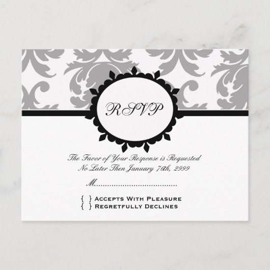 かわいいポストカードRSVP インビテーションポストカード (正面)