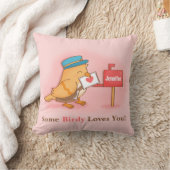 かわいいポストマンバーディ何かのバーディはあなたを愛している クッション (ブランケット)