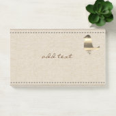 かわいいポスト金ゴールドバードリネンのポストとスタイル ポストイット (オフィス)