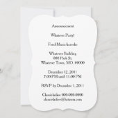 かわいいポッサムのアップクローズ 招待状 (裏面)