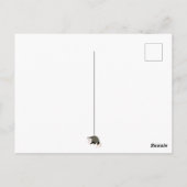 かわいいポッサムイラストレーショングリーンカスタムメッセージ ポストカード (裏面)