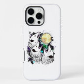 かわいいポッサム 月 面白いフクロネズミ iPhoneケース (裏面)